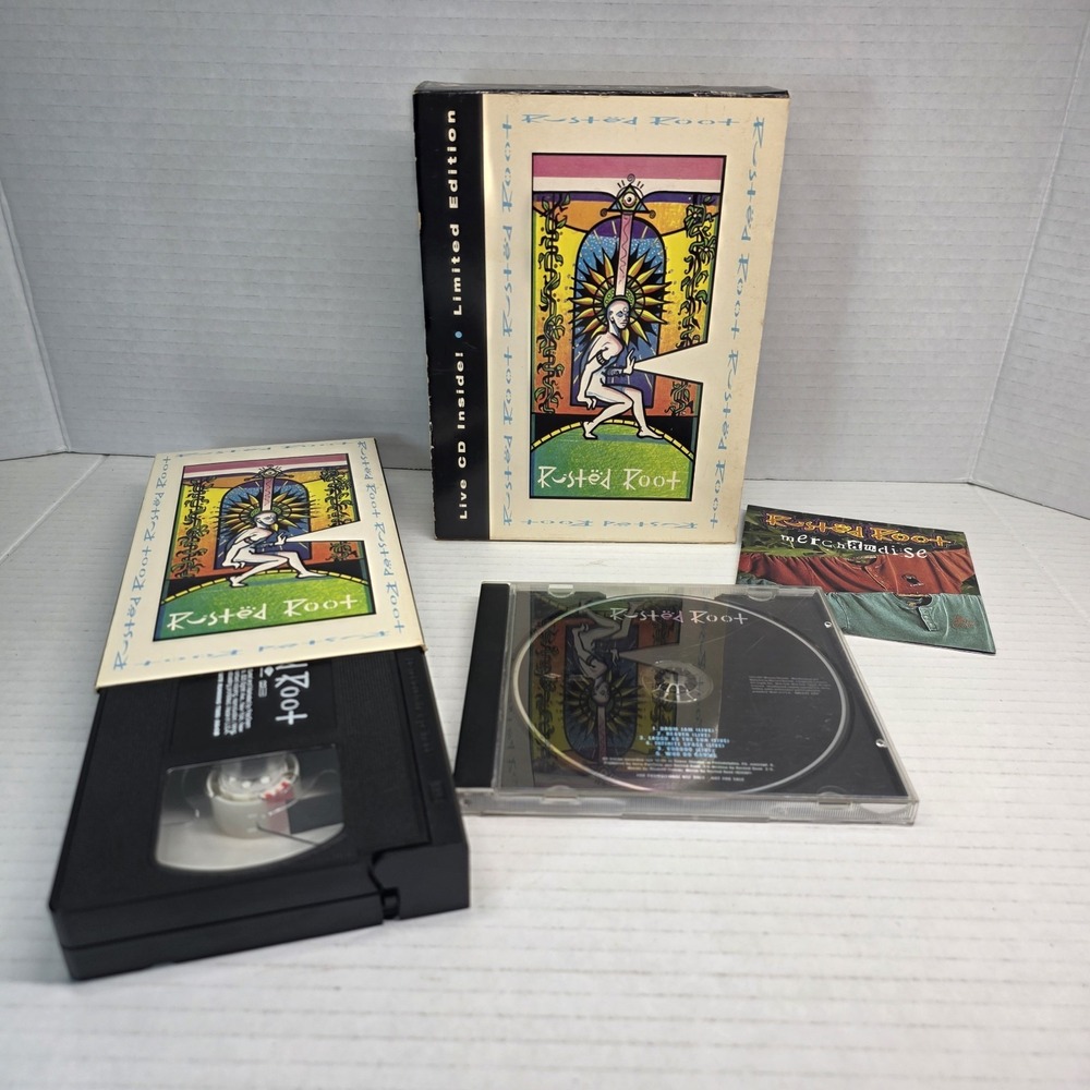 VTG Rusted‎ Root Live CD Inside Limited Edition 1997 PolyGram Video VHS Box Set